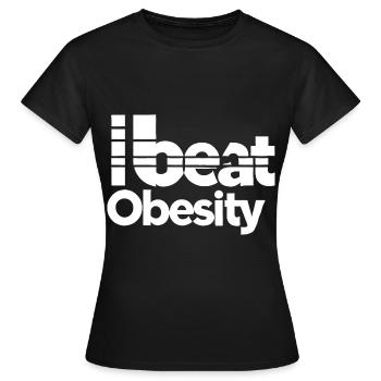 I Beat Obesity 8 - Women's T-Shirt - black - Front - AI Model Female 172 dark (172cm)