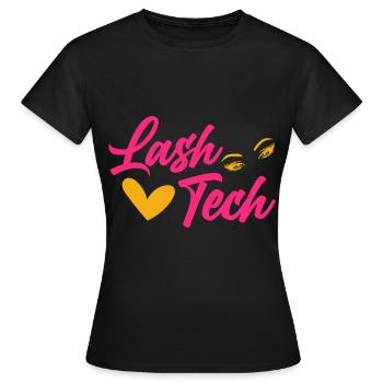 Technique des Cils Cosmétiques Yeux Beauté - T-shirt Femme - noir - Devant - AI Model Female 172 dark (172cm)
