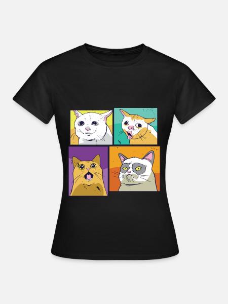 Meme cats - Women's T-Shirt - black