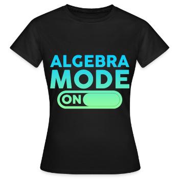Mode algèbre sur 4 - T-shirt Femme - noir - Devant - AI Model Female 172 dark (172cm)