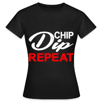 Chip Dip Repeat 8 - Frauen T-Shirt - Schwarz - Vorne - AI Model Female 172 dark (172cm)