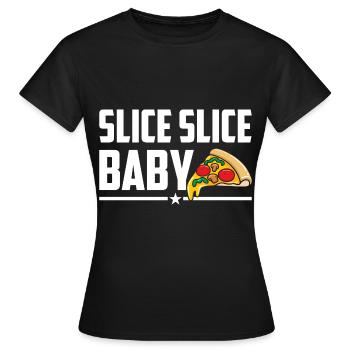 pizza pizza tranche de fromage pizza pizza pizza lover - T-shirt Femme - noir - Devant - AI Model Female 172 dark (172cm)