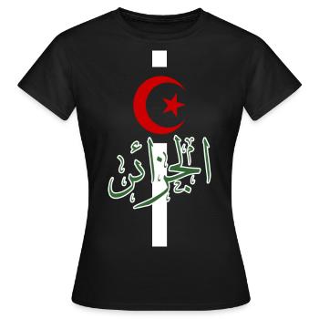 Algerien - Frauen T-Shirt - Schwarz - Vorne - AI Model Female 172 dark (172cm)