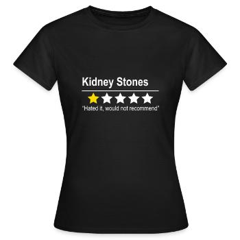 Nierensteine - nicht zu empfehlen - Urin Urinieren - Frauen T-Shirt - Schwarz - Vorne - AI Model Female 172 dark (172cm)