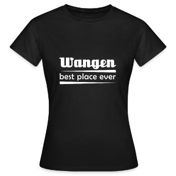 Wangen - Stadt best place ever - Frauen T-Shirt - Schwarz - Vorne - AI Model Female 172 dark (172cm)