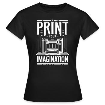 3D Drucker 3D Druck - Frauen T-Shirt - Schwarz - Vorne - AI Model Female 172 dark (172cm)