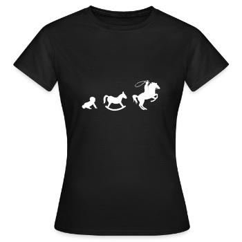 Way to Westernreiten - T-shirt Femme - noir - Devant - AI Model Female 172 dark (172cm)