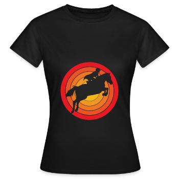 Dressage Dressage Cheval Dressage Cavalier - T-shirt Femme - noir - Devant - AI Model Female 172 dark (172cm)