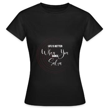 Salsa Dancer Dancer - Women's T-Shirt - black - Front - AI Model Female 172 dark (172cm)