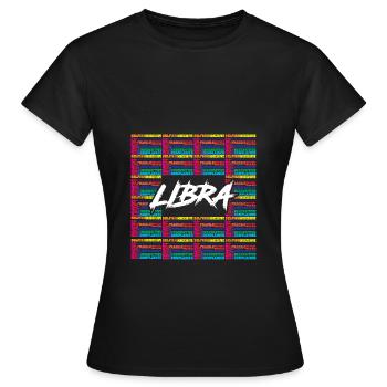 Sternzeichen Waage - Frauen T-Shirt - Schwarz - Vorne - AI Model Female 172 dark (172cm)