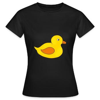 Kawaii Chibi Kawaii Duck Kawaii Caneton - T-shirt Femme - noir - Devant - AI Model Female 172 dark (172cm)