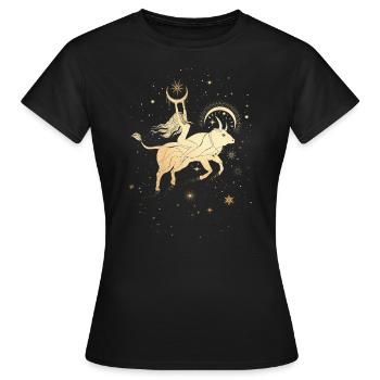 Zodiac sign Taurus - Women's T-Shirt - black - Front - AI Model Female 172 dark (172cm)