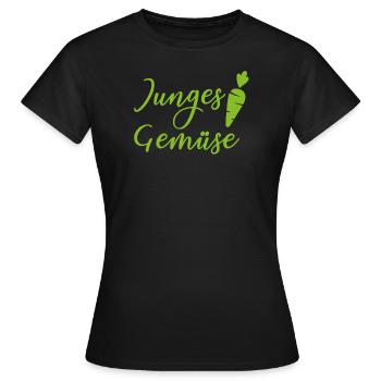 junges gemüse - Frauen T-Shirt - Schwarz - Vorne - AI Model Female 172 dark (172cm)