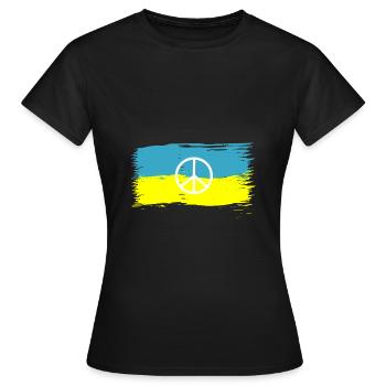 Signe de paix Symboles de signe de paix - T-shirt Femme - noir - Devant - AI Model Female 172 dark (172cm)