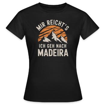 I'm going to Madeira way emigrate Portugal trip - Women's T-Shirt - black - Front - AI Model Female 172 dark (172cm)