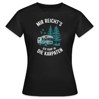 Vacances dans les Carpates Détente Randonnée Camping-car - T-shirt Femme - noir - Devant - AI Model Female 172 dark (172cm)