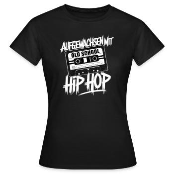 Hip Hop Gangster Cassette Graffiti Old School Beat - T-shirt Femme - noir - Devant - AI Model Female 172 dark (172cm)