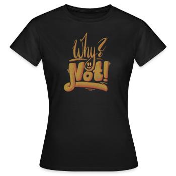 Pourquoi pas le point d’exclamation - T-shirt Femme - noir - Devant - AI Model Female 172 dark (172cm)