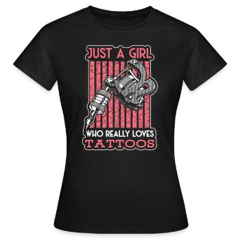 Tatouage tatouage studio - T-shirt Femme - noir - Devant - AI Model Female 172 dark (172cm)