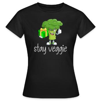 Brokkoli Vegetarisch Geschenk - Frauen T-Shirt - Schwarz - Vorne - AI Model Female 172 dark (172cm)