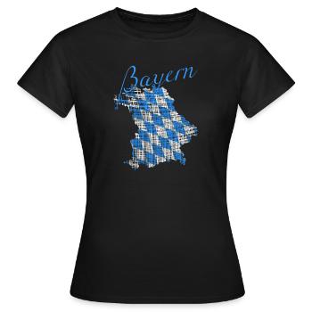Bayern Bavaria Oberbayern Geschenk - Frauen T-Shirt - Schwarz - Vorne - AI Model Female 172 dark (172cm)