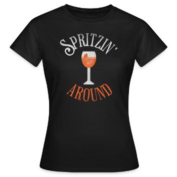 Spritzin Around - Frauen T-Shirt - Schwarz - Vorne - AI Model Female 172 dark (172cm)