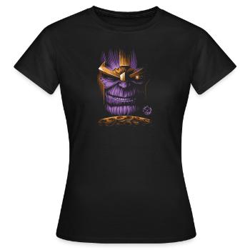 Superhero, Filmheld, Thanos - Frauen T-Shirt - Schwarz - Vorne - AI Model Female 172 dark (172cm)