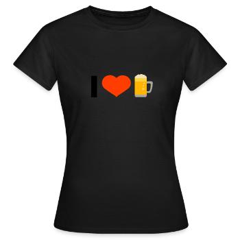 J'aime - T-shirt Femme - noir - Devant - AI Model Female 172 dark (172cm)