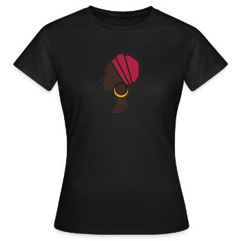 Femme africaine - T-shirt Femme - noir - Devant - AI Model Female 172 dark (172cm)
