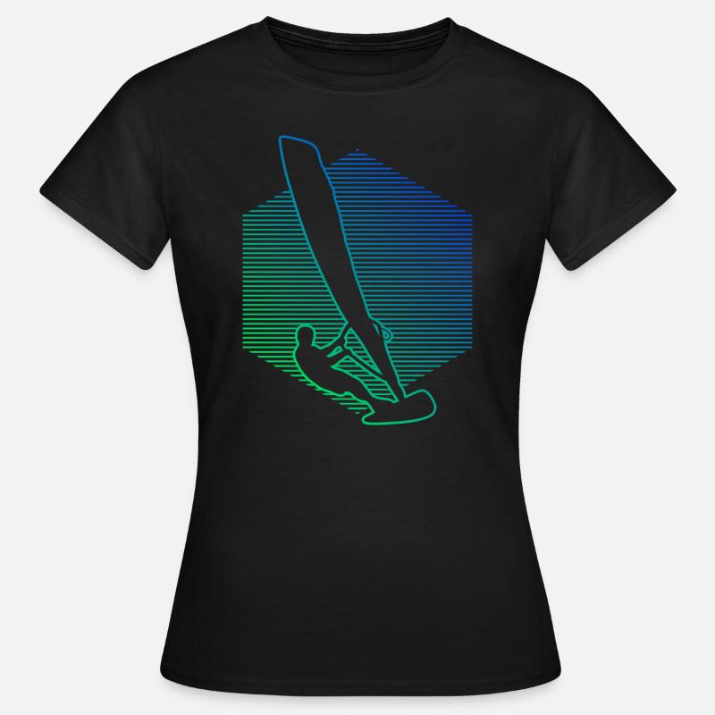 Femmes Surf Hommes Windsurf Windsurf Windsurf Windsurf - T-shirt Femme - noir