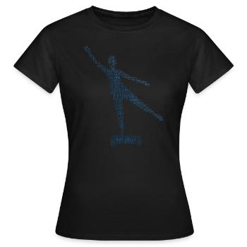 Aerobic Fitness Damen Fitnesstraining Aerobic - Frauen T-Shirt - Schwarz - Vorne - AI Model Female 172 dark (172cm)