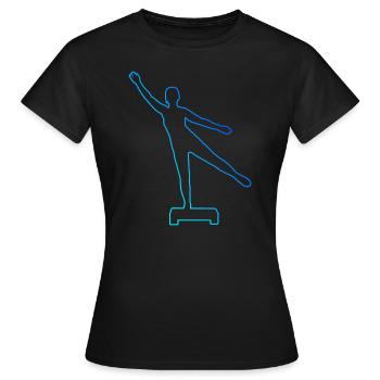 Aerobic Fitnesstraining Aerobic Fitness - Frauen T-Shirt - Schwarz - Vorne - AI Model Female 172 dark (172cm)