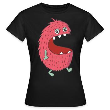 Monstre affamé - T-shirt Femme - noir - Devant - AI Model Female 172 dark (172cm)