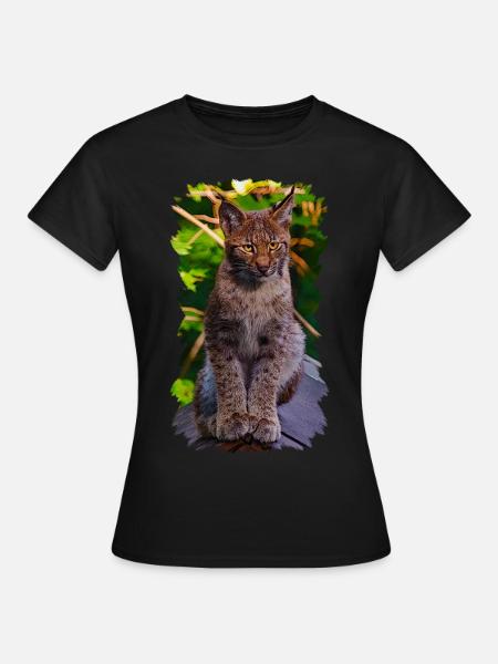 Luchs - Frauen T-Shirt - Schwarz