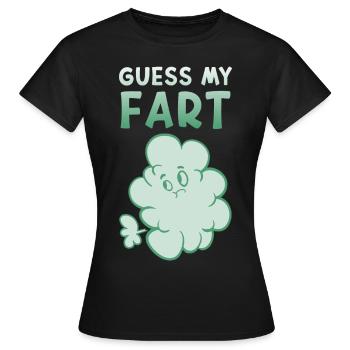 Pet flatulences Pet Péter Devinez mon pet - T-shirt Femme - noir - Devant - AI Model Female 172 dark (172cm)