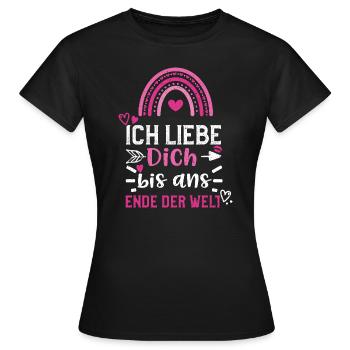 Ich liebe Dich bis ans Ende der... - Frauen T-Shirt - Schwarz - Vorne - AI Model Female 172 dark (172cm)