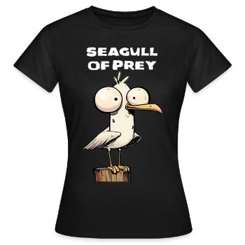 Mouette de proie Hors-la-loi drôle Cadeau - T-shirt Femme - noir - Devant - AI Model Female 172 dark (172cm)