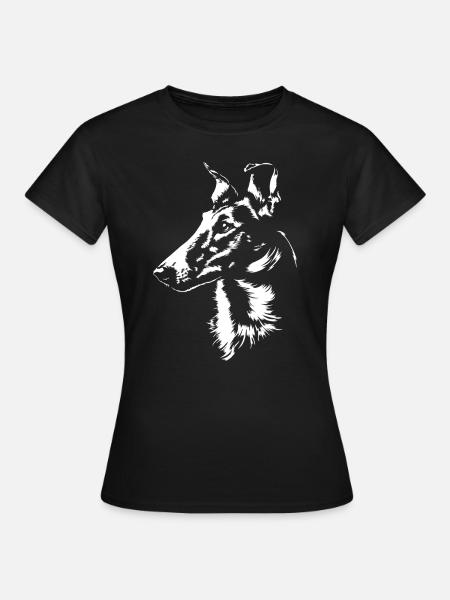 Kurzhaar Collie Silhouette Hunde Portrait Wilsigns - Frauen T-Shirt - Schwarz