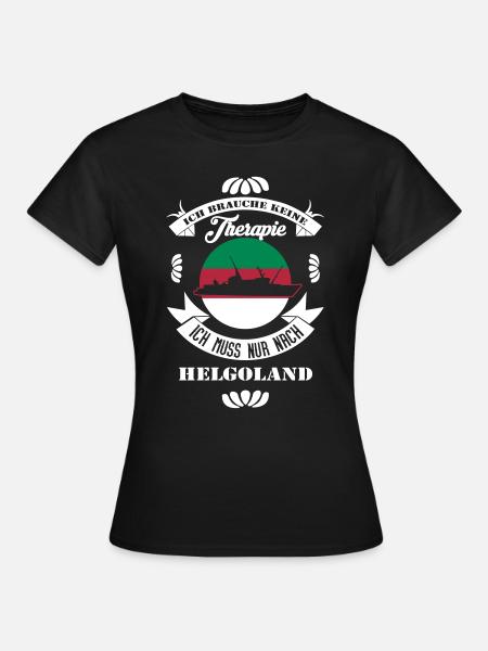 Helgoland Fan Shirt mit der MS Helgoland - Frauen T-Shirt - Schwarz
