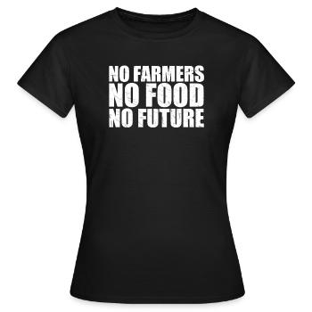 Agriculture agriculture Manifestation Manifestation Paysan - T-shirt Femme - noir - Devant - AI Model Female 172 dark (172cm)