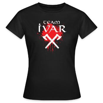 Team Ivar Wikinger Serie Wikinger Valhalla Ragnar - Frauen T-Shirt - Schwarz - Vorne - AI Model Female 172 dark (172cm)