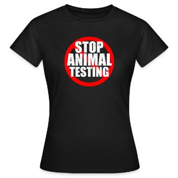 Arrêter les tests sur les animaux - T-shirt Femme - noir - Devant - AI Model Female 172 dark (172cm)