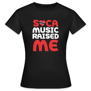 Soca Music is Life Trinidad and Tobago Trini - T-shirt Femme - noir - Devant - AI Model Female 172 dark (172cm)