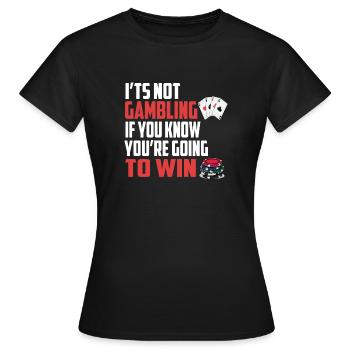 Poker Spieler Pokern Kartenspiel Karten Spiel - Frauen T-Shirt - Schwarz - Vorne - AI Model Female 172 dark (172cm)