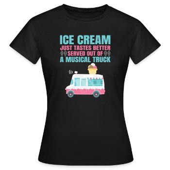 Camion de glace glacier marchand de glace glacier glacier truck - T-shirt Femme - noir - Devant - AI Model Female 172 dark (172cm)