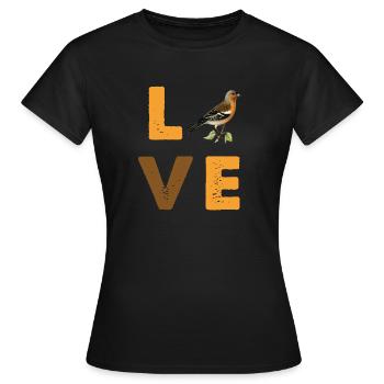 Pinsons oiseaux oiseaux oiseaux oiseaux - T-shirt Femme - noir - Devant - AI Model Female 172 dark (172cm)