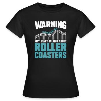 Montagnes Russes Parc d’attractions Parc d’attractions - T-shirt Femme - noir - Devant - AI Model Female 172 dark (172cm)