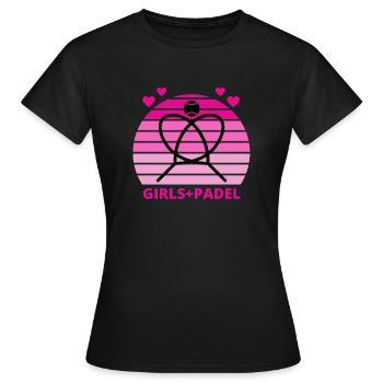 Filles et Padel Sport Sunset Violet - T-shirt Femme - noir - Devant - AI Model Female 172 dark (172cm)