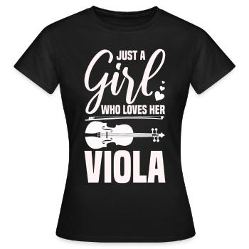 Bratsche - Frauen T-Shirt - Schwarz - Vorne - AI Model Female 172 dark (172cm)