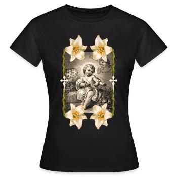 Jésus, l’Enfant-Christ, Jésus-Christ - T-shirt Femme - noir - Devant - AI Model Female 172 dark (172cm)